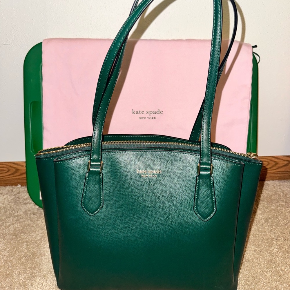 Kate Spade Green Classic Leather Handbag